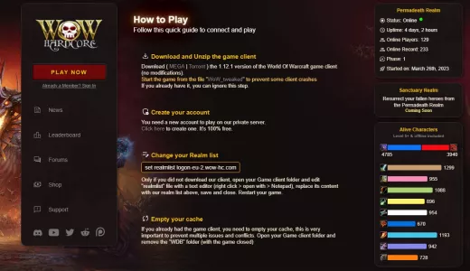 WOW Hardcore! | bestgames.to